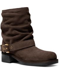 Michael Kors - Michael Colby Square Toe Flat Booties - Lyst