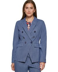 DKNY - Petite Double-breasted Blazer - Lyst