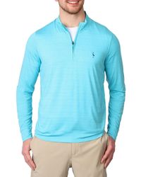 Tailorbyrd - Yarn Dye Stripe Performance Quarter Zip - Lyst