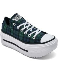 Converse - Chuck Taylor All Star Lift Double Stack Low Top Platform Casual Sneakers From Finish Line - Lyst
