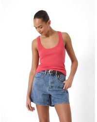 Hush - Scoop Neck Ribbed Vest - Lyst