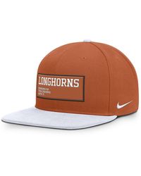 Nike - Texas Orange/white Texas Longhorns 2025 On-field Patch Pro Dri-fit Snapback Hat - Lyst