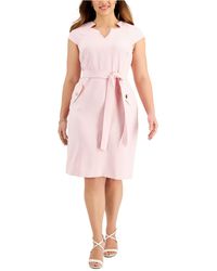 Kasper Women's Sleeveless Jewel Neck Daisy Jacquard Dress Kasper Women's Sleeveless Jewel Neck Daisy Jacquard Dress