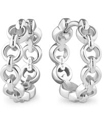 DEVATA - Cable Link Hoop Earrings - Lyst