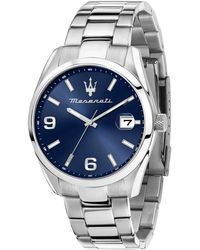 Maserati - Date Metal Band Watch - Lyst
