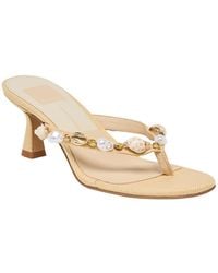 Dolce Vita - Daksie Shell Embellished Thong Slip-on Dress Sandals - Lyst