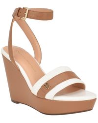Tommy Hilfiger - Maroe High Ankle Wrap Wedge Sandals - Lyst