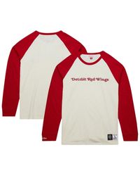 Mitchell & Ness - Detroit Red Wings Legendary Slub Vintage-like Raglan Long Sleeve T-shirt - Lyst