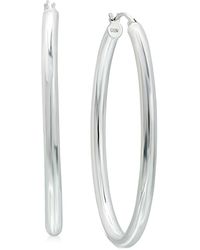 Giani Bernini - Medium Polished Tube Hoop Earrings - Lyst