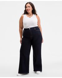 On 34th - Trendy Plus Size High-rise Wide-leg Jeans - Lyst