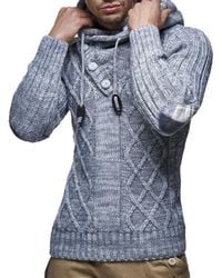Leif Nelson - Men S Knitted Pullover | Long-sleeved Slim Fit Hoodie | Basic Winter Hoodie-sweater - Lyst