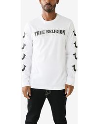 True Religion - Long Sleeves Repeated Horseshoe T-shirt - Lyst