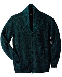Kingsize - Big & Tall Shaker Knit Shawl-collar Cardigan Sweater - Lyst