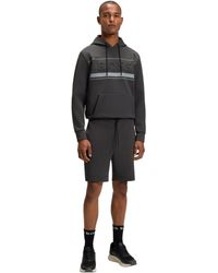 BOSS - Boss By Cotton-blend Stripe Detail Shorts - Lyst