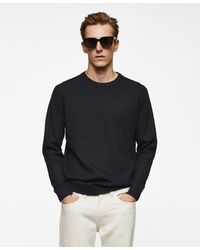 Mango - Structured Cotton Sweater - Lyst