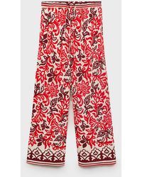 Mango - Flowy Printed Pants - Lyst