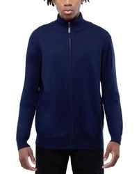 Xray Jeans - Full Zip Mock Neck Sweater - Lyst