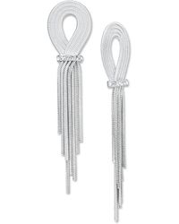 INC International Concepts - Pave Looped Chain Statement Earrings - Lyst