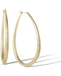 Jessica Simpson - Oval Textured Hoop Earrings - Lyst