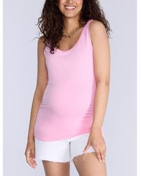 Motherhood Maternity - Scoop Neck Side-ruched Maternity Tank Top - Lyst