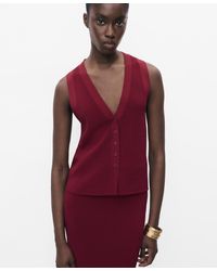 Mango - Fine-knit Gilet Sweater Vest - Lyst
