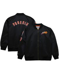 Mitchell & Ness - Distressed Phoenix Suns Hardwood Classics Vintage-like Logo Full-zip Bomber Jacket - Lyst