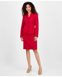Le Suit - Shawl-collar Jacket & Pencil Skirt Suit Set - Lyst
