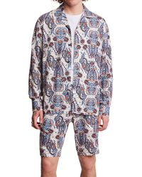 Paisley & Gray - Slim Fit Long Sleeve Paisley Button-front Camp Shirt - Lyst