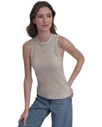 DKNY - Studded Crewneck Tank - Lyst
