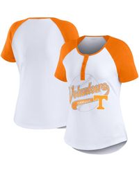 WEAR by Erin Andrews - Tennessee Volunteers Baseball Logo Raglan Henley T-shirt - Lyst