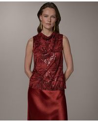 Donna Karan - Cowl Neck Top - Lyst