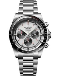 Longines - Swiss Automatic Chronograph Conquest Stainless Steel Bracelet Watch 42mm - Lyst