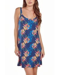 iCollection - Floral Microfiber Nightgown - Lyst