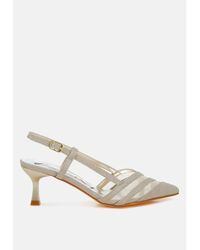 LONDON RAG - Daldra Kitten Heel Slingback Sandals - Lyst