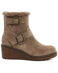 LONDON RAG - Big Horn Faux Fur Harness Boots - Lyst