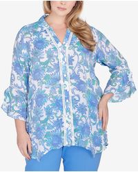 Ruby Rd. - Plus Size Bali Floral Top - Lyst