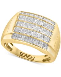 Effy Diamond Multirow Cluster Ring (1 Ct. T.w.) In 10k Gold - Natural