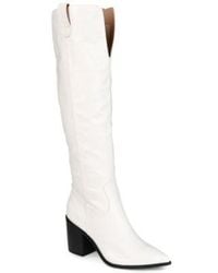 Journee Collection - Therese Block Heel Knee High Dress Boots Regular Wide Calf Extra Wide Calf - Lyst