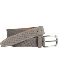 Johnston & Murphy - Perfed Suede Belt - Lyst