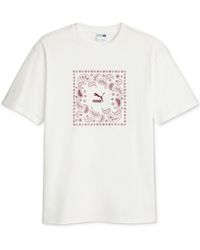 PUMA - Paisley Graphic Short-sleeve Crewneck T-shirt - Lyst