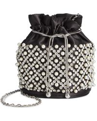 INC International Concepts - Drawstring Embellished Pearl Bucket Bag - Lyst