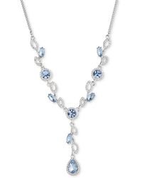 Givenchy - Pave & Blue Crystal Lariat Necklace - Lyst