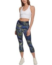DKNY - Sport Printed High-waist Cropped leggings - Lyst