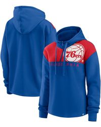 Fanatics - Philadelphia 76ers Overslide Quarter-zip Fleece Hoodie - Lyst