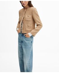 Mango - Jewel Buttons Detail Tweed Jacket - Lyst