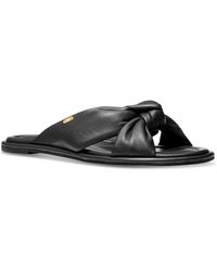 Michael Kors - Michael Elena Knotted Slide Sandals - Lyst