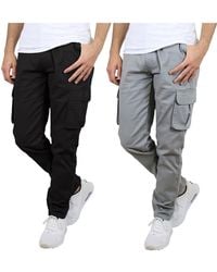 Blu Rock - 2-pack Flex Stretch Cargo Pants - Lyst