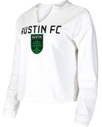 Concepts Sport - Austin Fc Sunray Notch Neck Long Sleeve T-shirt - Lyst