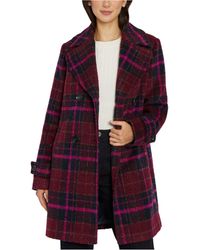 Sam Edelman Synthetic Imogen Mixed-plaid Double-breasted Blazer in Dark Green (Red) | Lyst