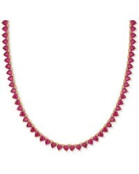 Macy's - Lab-created Gemstone 18" Collar Necklace - Lyst